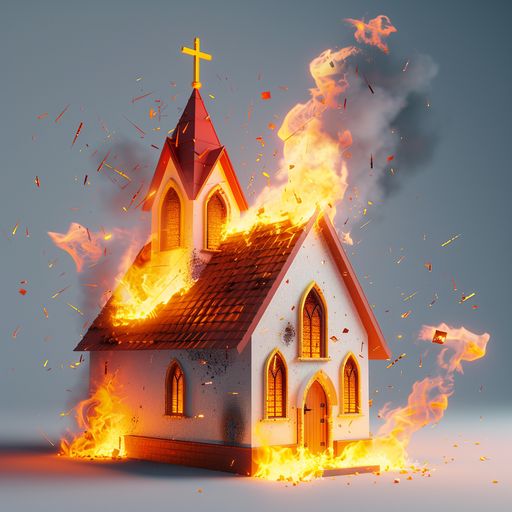 L’Église incendiée