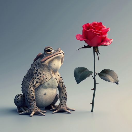 Le crapaud et la rose