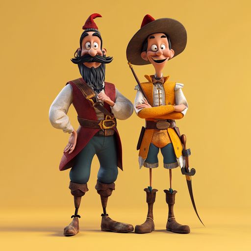 Don Quichotte et Sancho Pança