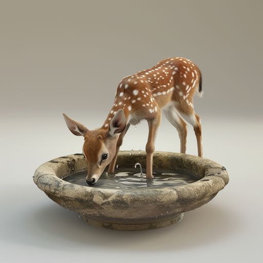 Le Cerf à la fontaine