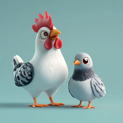 La Poule et le Pigeon