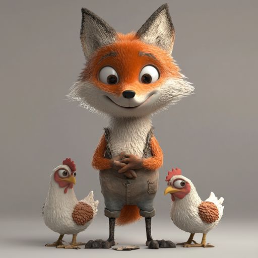 Le vieux Renard et les Poules