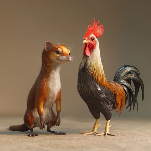 La Belette et le Coq