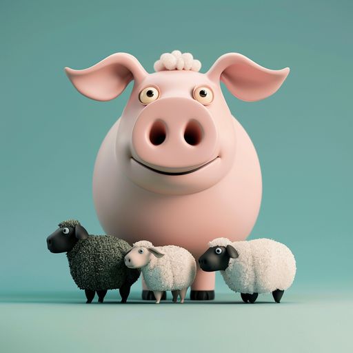 Le Cochon et les Moutons