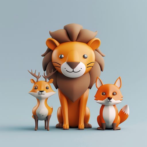 Le Lion, le Renard et le Cerf