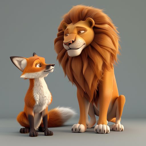 Le Lion vieilli et le Renard