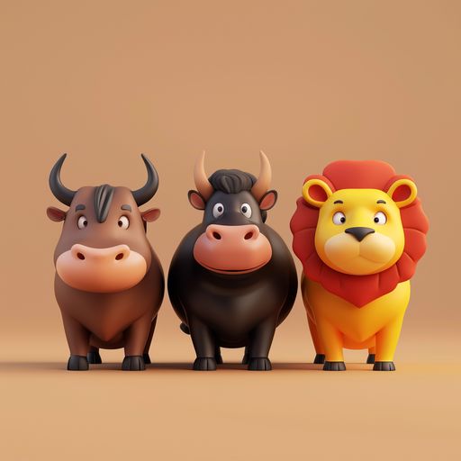 Les Trois Bœufs et le Lion