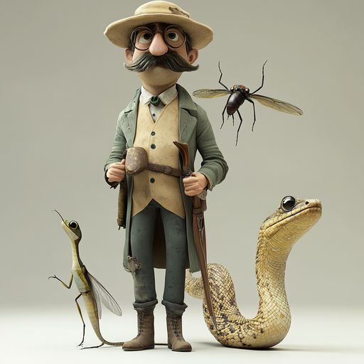 Le Chasseur, le Moucheron et le Serpent