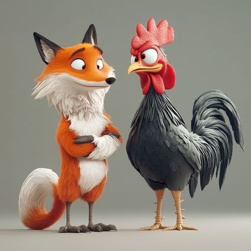 Le Renard et le vieux Coq