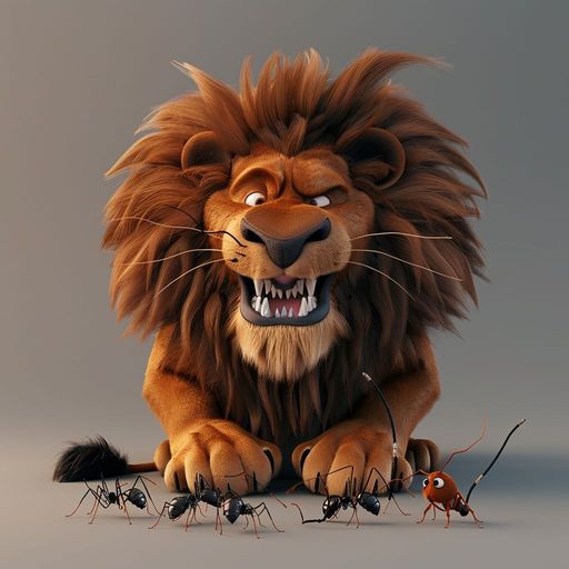 Le Lion et les Fourmis