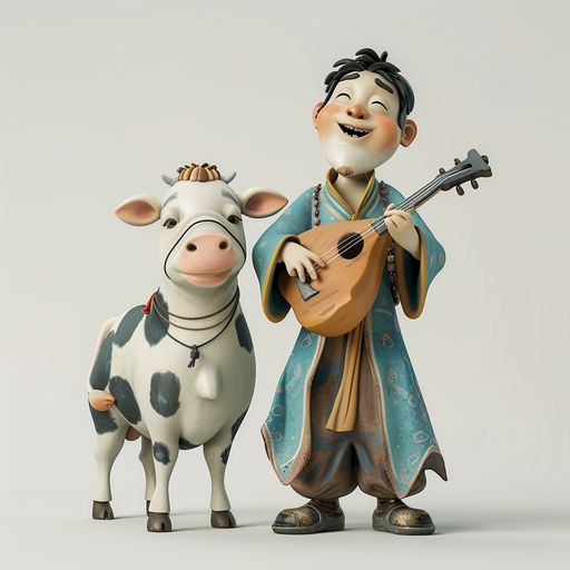 Le musicien et la vache