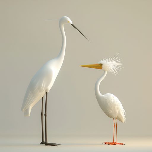 L'Aigrette et le Marabout