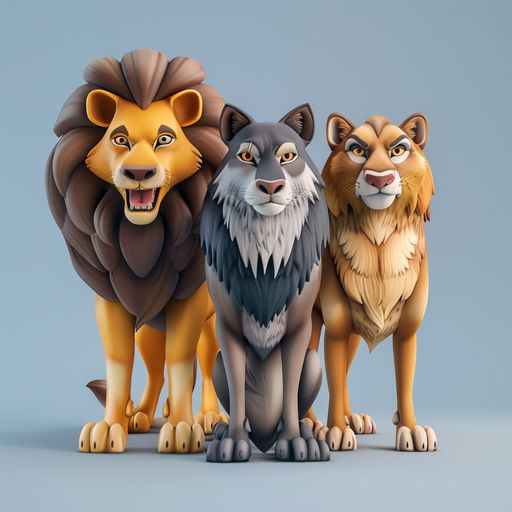 Le Lion, le Chacal et le Loup