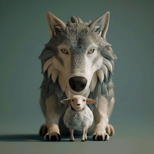 Le Loup et le jeune Mouton