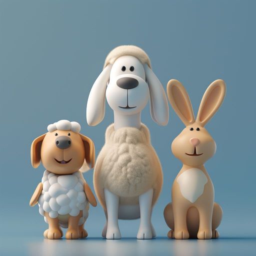 Le petit Chien, la Brebis et le Lapin