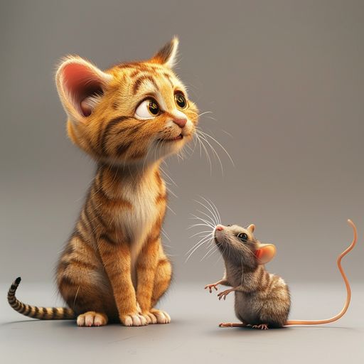 Le jeune Chat et le vieux Rat