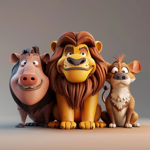 Le Lion, le Sanglier et le Chien