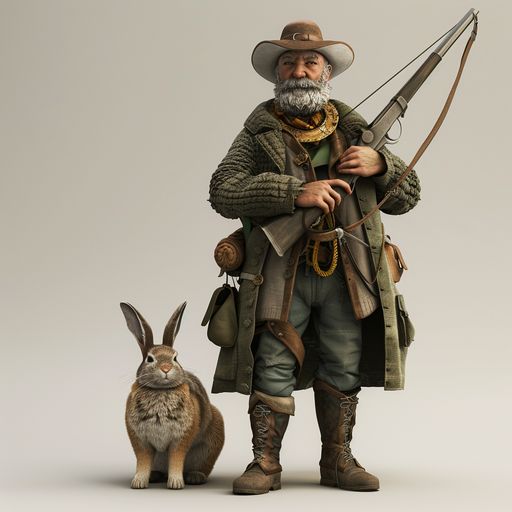 Le vieux Lapin et le Chasseur