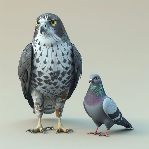 L'Épervier et le Pigeon