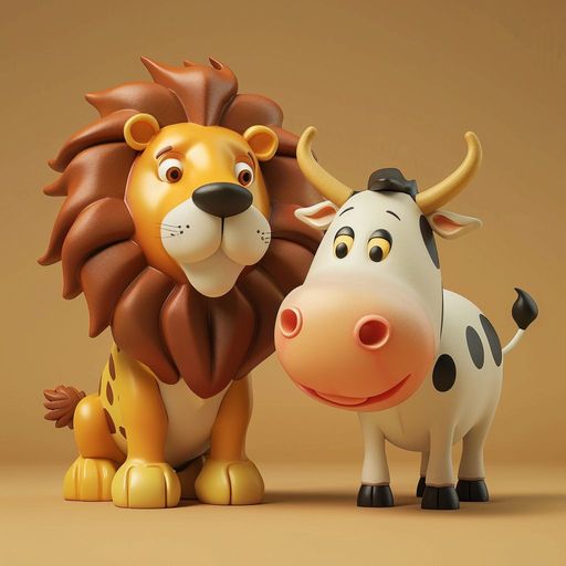 Le Lion et la Vache