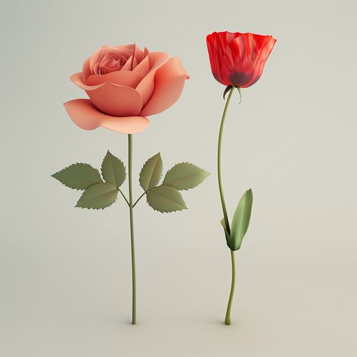 Le Rose et le coquelicot