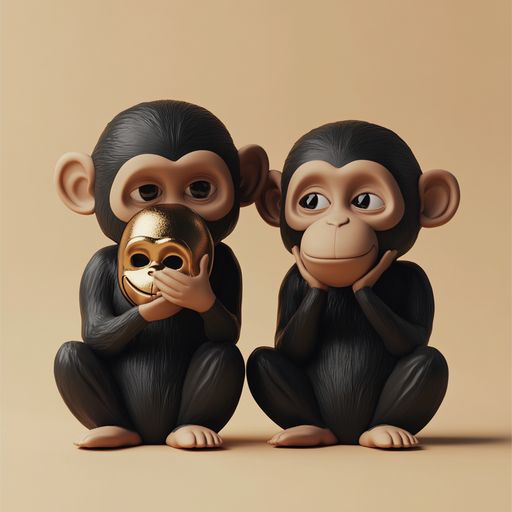 Les deux Singes et le Masque