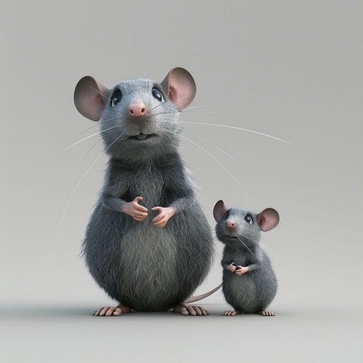 Le petit Rat et sa Mère