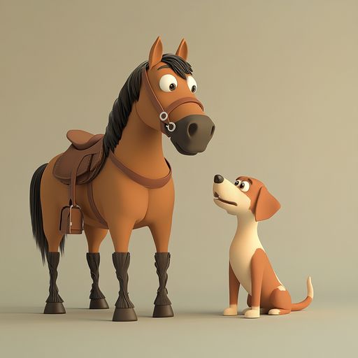 Le Cheval malade et le Chien