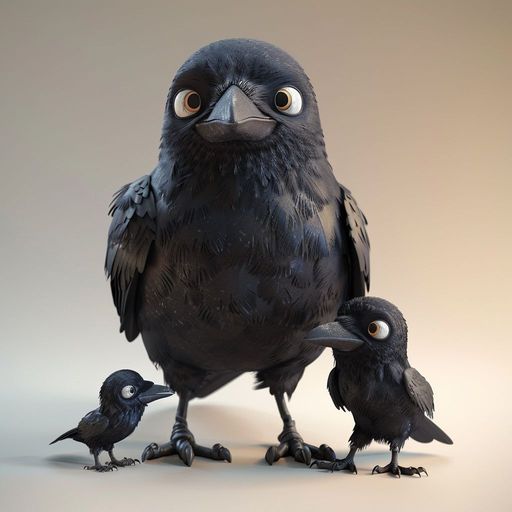 Le Corbeau et ses petits