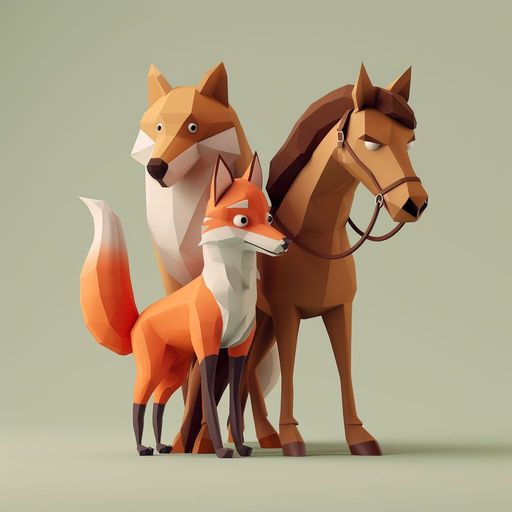 Le Renard, le Loup, et le Cheval