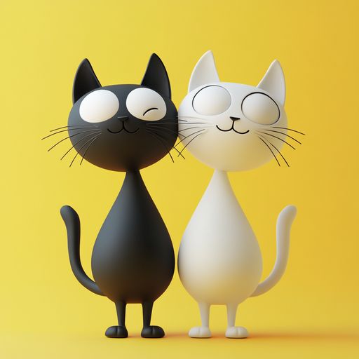 Les deux Chattes et leurs Petits