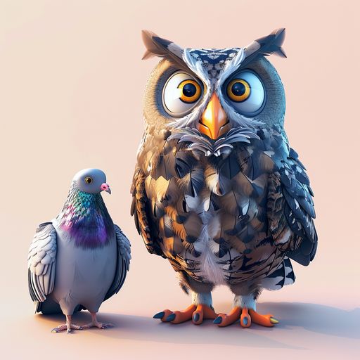 Le Hibou et le Pigeon