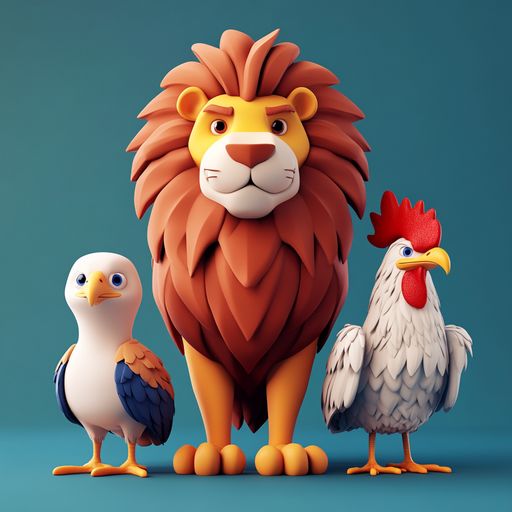 Le Lion, l'Aigle et le Coq