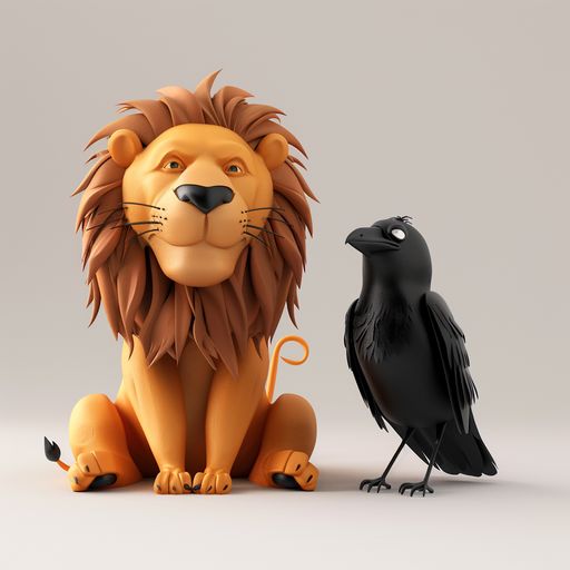 Le Lion et la Corneille