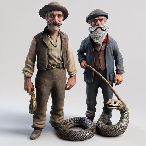 Les deux Cultivateurs et le Serpent