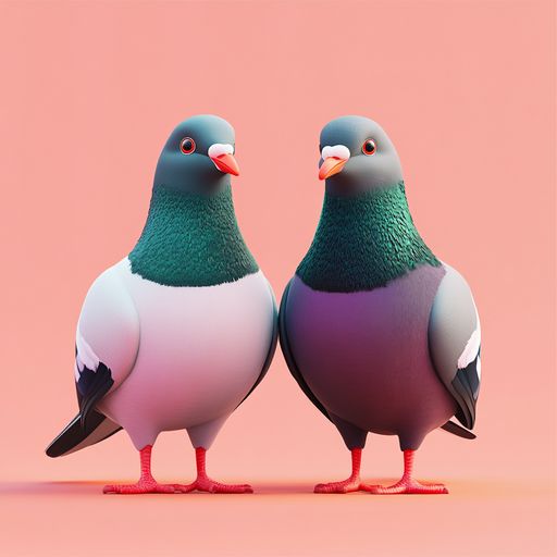 Les deux Pigeons sauvages