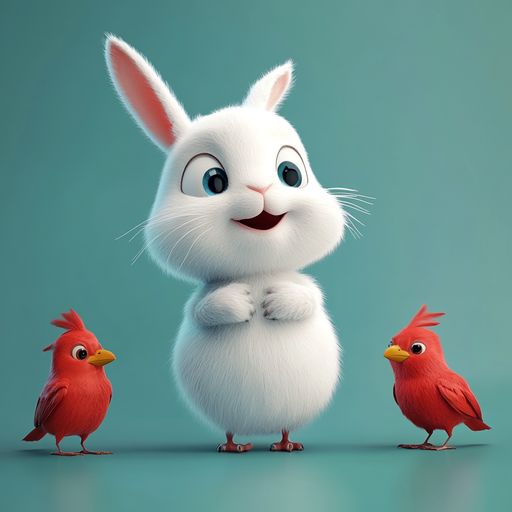 Le Lapin et les petits Oiseaux