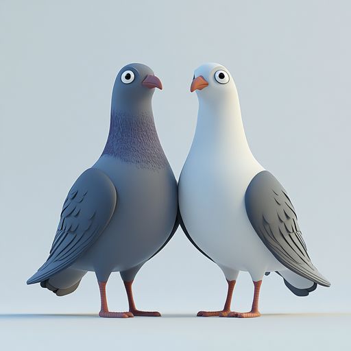 Les deux Pigeons et le Seigneur