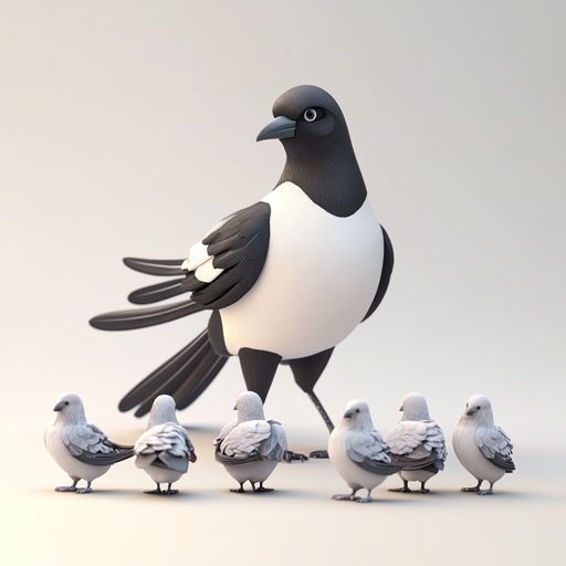 La Pie et les Pigeons