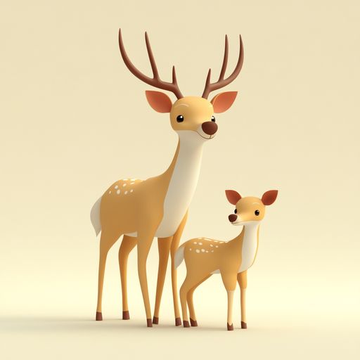 Le jeune Cerf et son Père