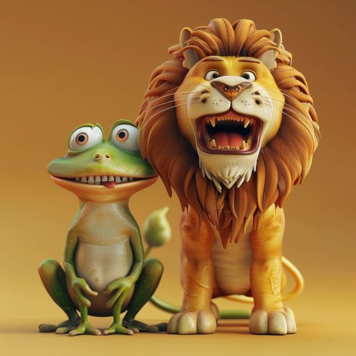 La Grenouille et le Lion