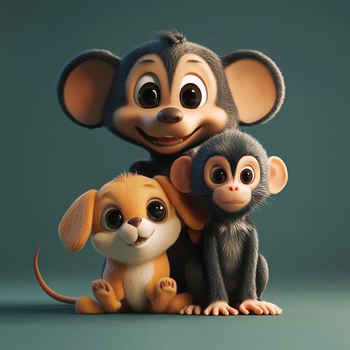 La Souris, le petit Chien et le Singe