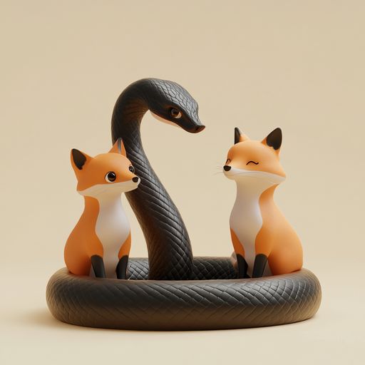 Le Serpent et les deux Renards