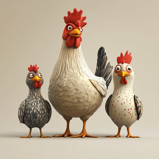 La Poule et les deux Poulets