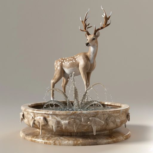 La Fontaine et le Cerf