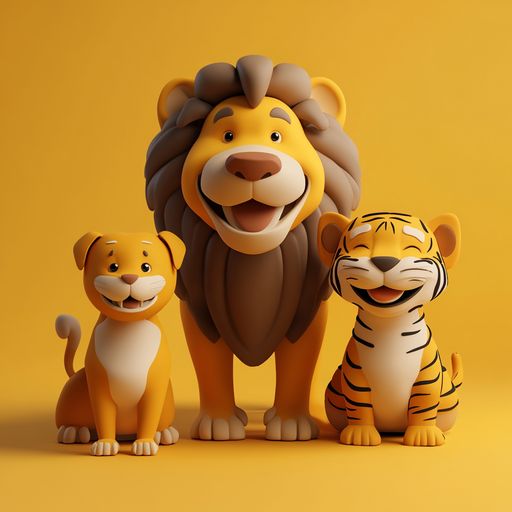 Le Lion, le petit Chien et le Tigre