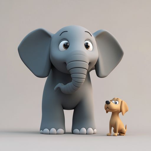 L'Éléphant et le petit Chien