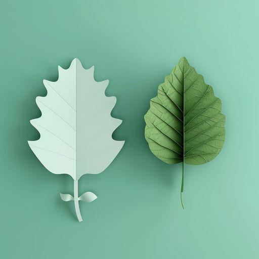 La Feuille d'arbre et la Feuille de papier