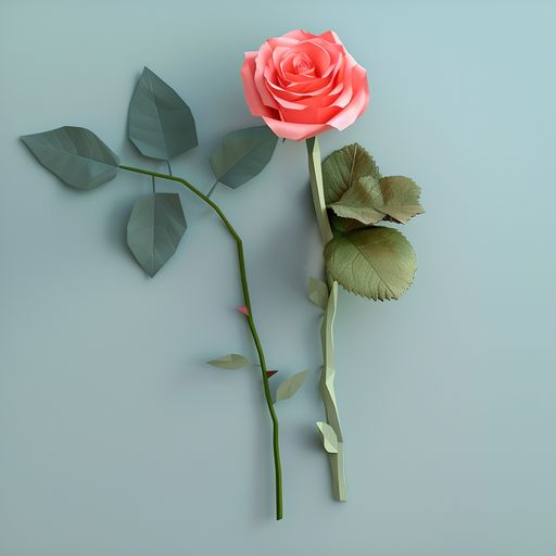 La Rose et la Feuille desséchée