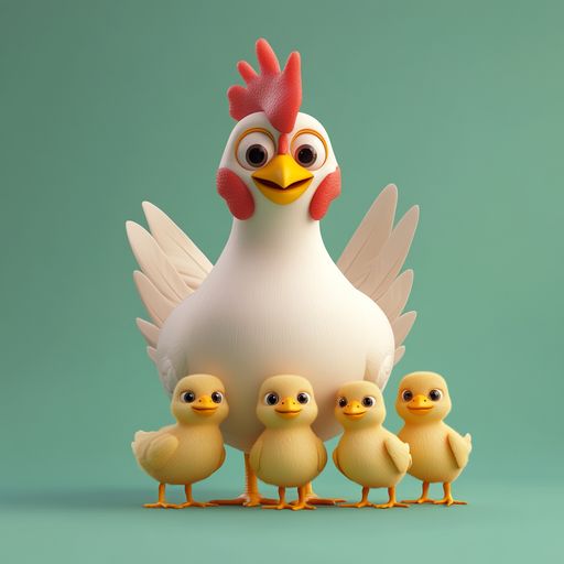 La Poule et ses Poussins